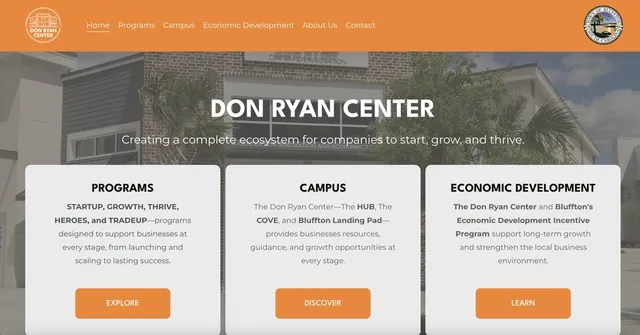 Don Ryan Center for Innovation website preview